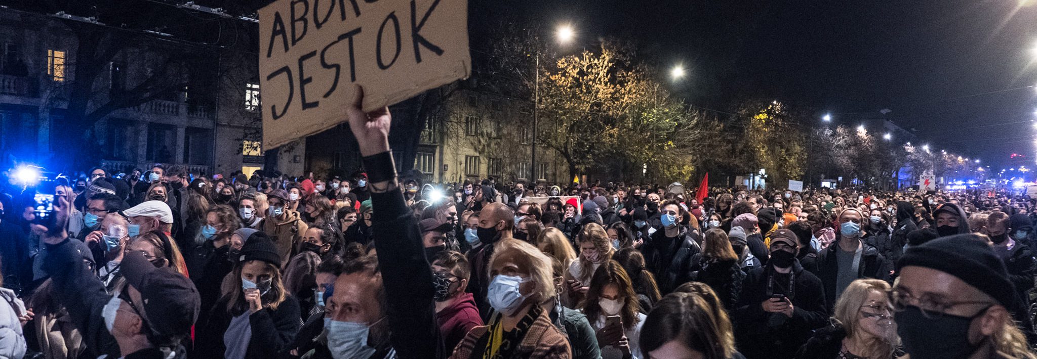 Aborcja jest OK, demonstracja strajk kobiet, 23 października 2020.