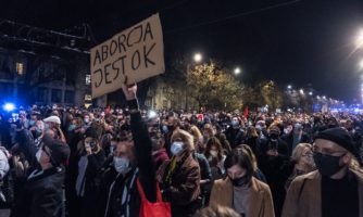 Aborcja jest OK, demonstracja strajk kobiet, 23 października 2020.