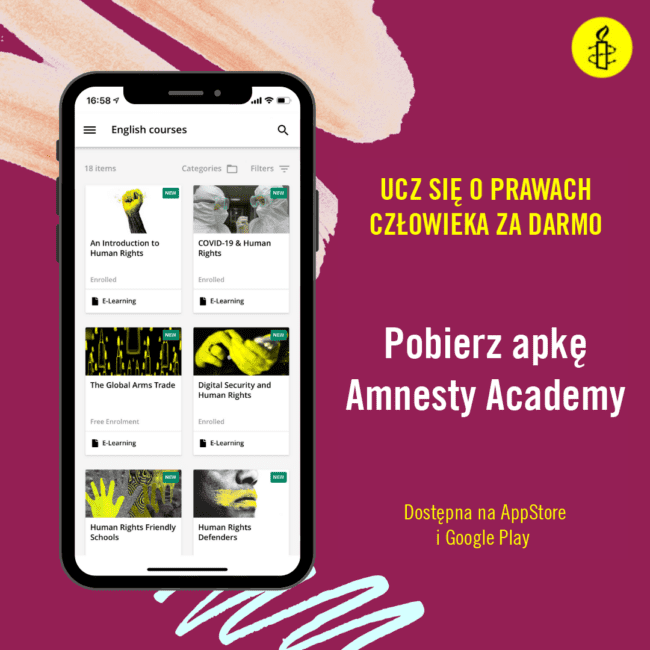 Pobierz aplikację Amnesty Academy!