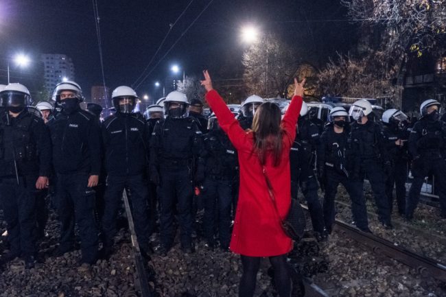 Protest Strajku Kobiet, Warszawa, 23 października 2020.