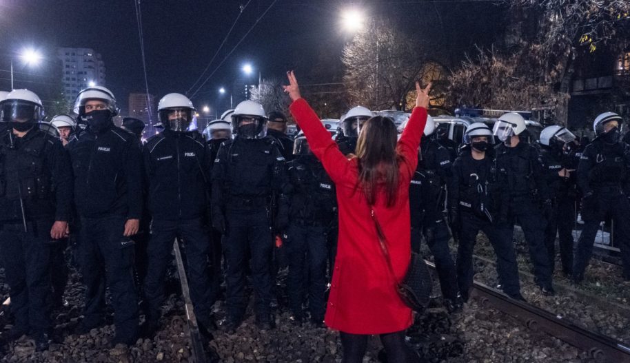 Protest Strajku Kobiet, Warszawa, 23 października 2020.