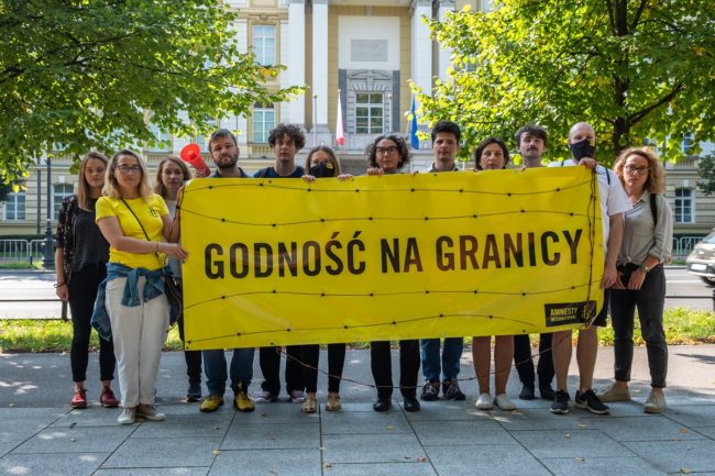Żądamy Godności, przekazanie petycji Premierowi RP, 8 września 2021. Foto: Grzegorz Żukowski