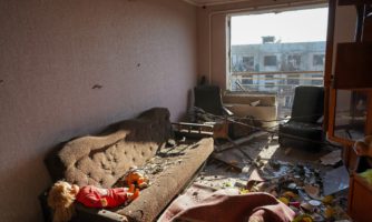 Airstrikes hit Chuhuiv, Ukraine. Photo by Wolfgang Schwan/Anadolu Agency via Getty Images