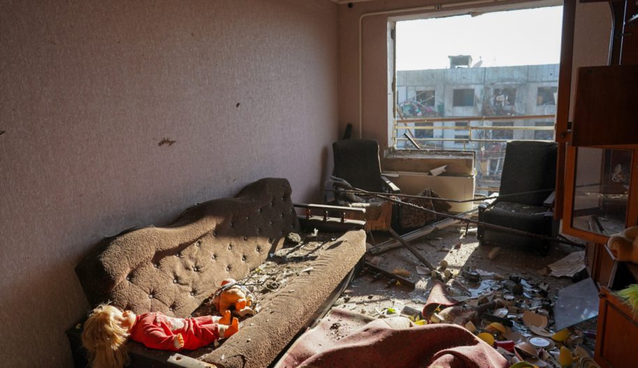 Airstrikes hit Chuhuiv, Ukraine. Photo by Wolfgang Schwan/Anadolu Agency via Getty Images
