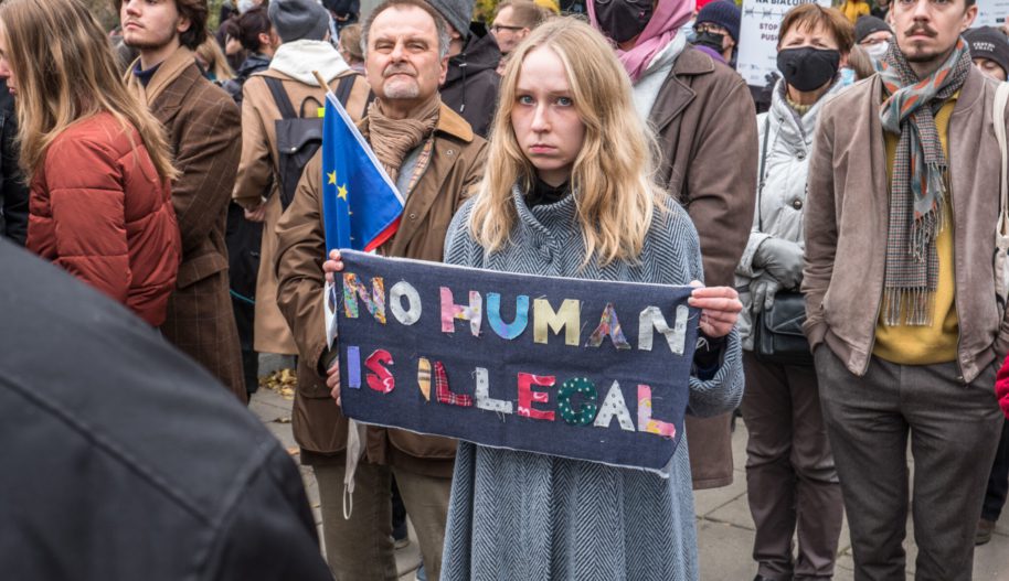 "Stop torture at the border" demonstration - Poland, refugees, pushbacks