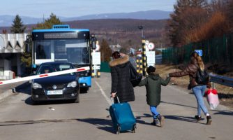 Ukrainian Refugees on Ukraine-Slovakia border. Photo by SerhiiHudak/ Ukrinform/Future Publishing via Getty Images