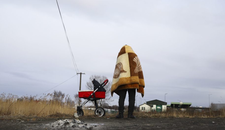 People Cross Ukrainian-Polish Border After Fleeing Ukraine. (Photo by Beata Zawrzel/NurPhoto via Getty Images