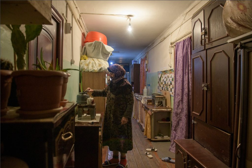 An older woman in Baku, Azerbaijan