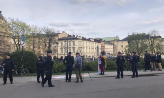 Obserwacja protestu w Krakowie, 18 kwietnia 2023
