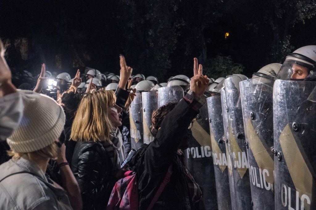 Strajk Kobiet, protest po wyroku TK ws. aborcji, Warszawa 23 października 2020 