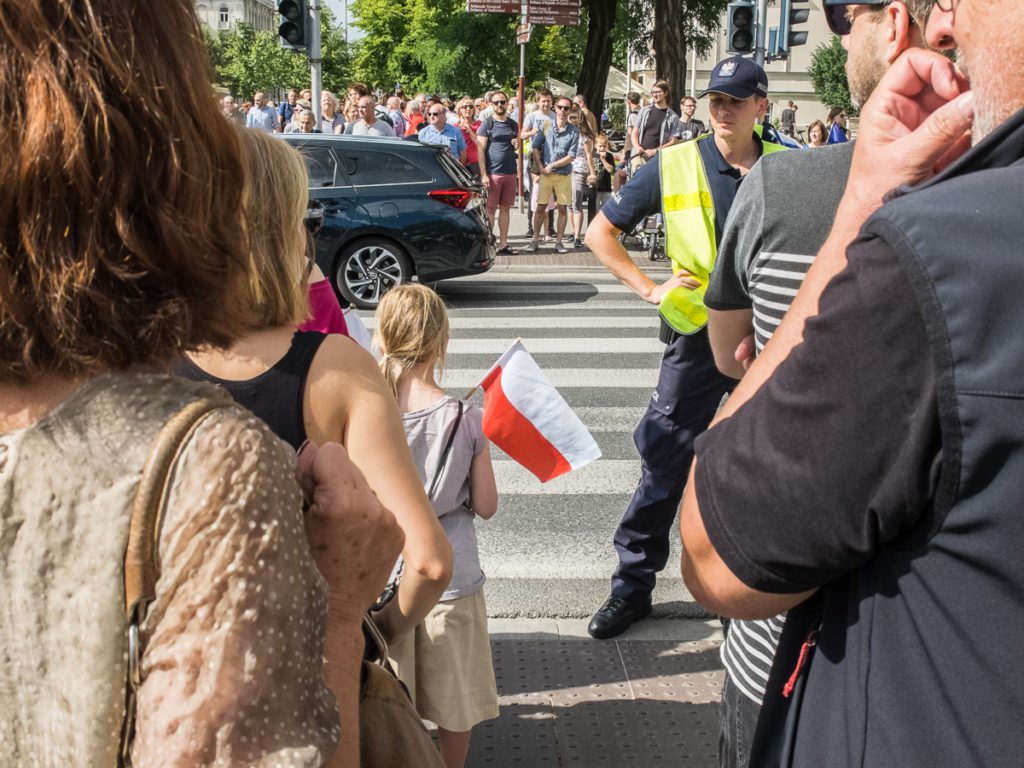 Demonstracja przed Sejmem, protest przeciwko reformie sądownictwa, Warszawa 16 lipca 2017 