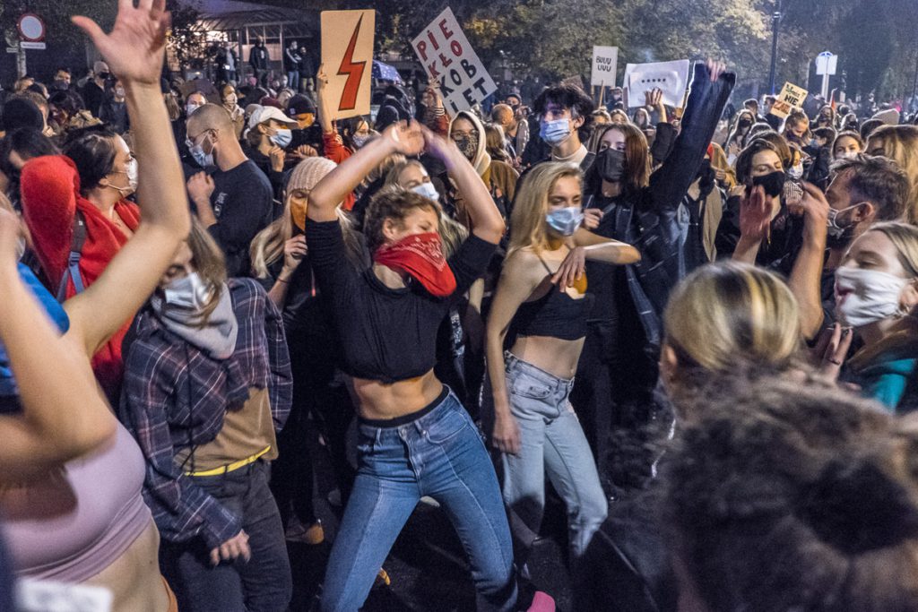 Strajk Kobiet, protest po wyroku TK ws. aborcji, Warszawa 23 października 2020 