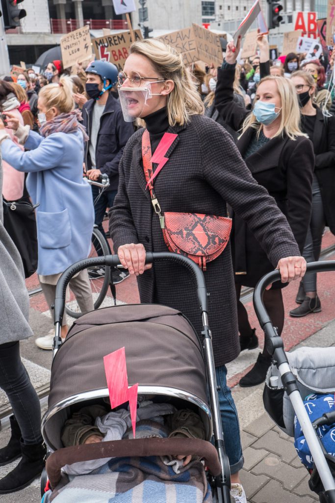 Strajk Kobiet, protest po wyroku TK ws. aborcji, Warszawa 28 października 2020 