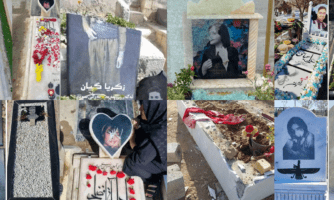 Zbiór zdjęć grobów zniszczonych przez irańskie służby bezpieczeństwa.