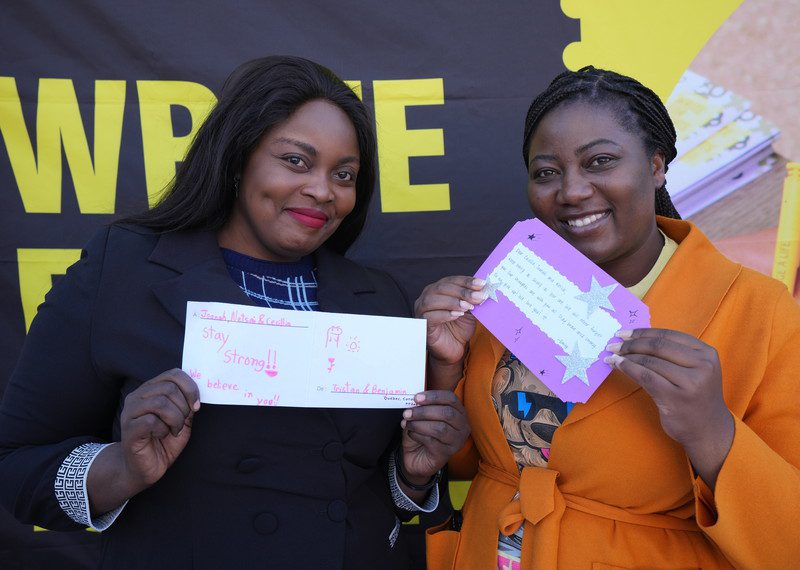 Cecillia Chimbiri i Joanah Mamombe otrzymały listy wysłane do nich w ramach Maratonu Pisania Listów.