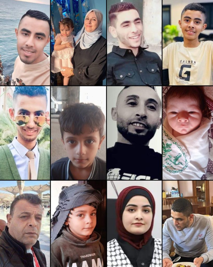 Osoby z rodziny al-Najjar, które zginęły w ataku
