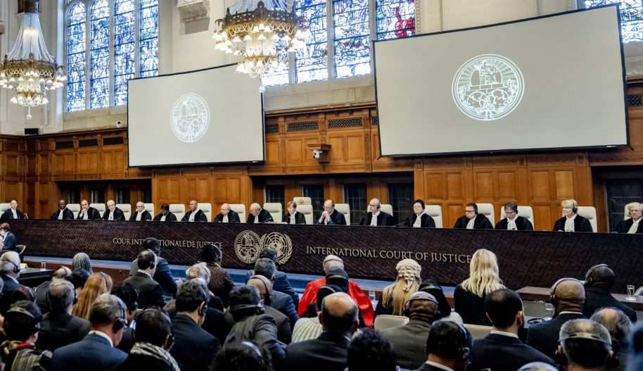 Posiedzenie Międzynarodowego Trybunału Sprawiedliwości.