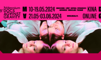 Grafika promująca festiwal filmowy Millennium Docs Against Gravity.