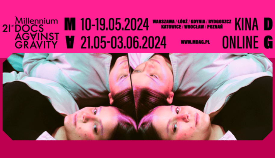 Grafika promująca festiwal filmowy Millennium Docs Against Gravity.