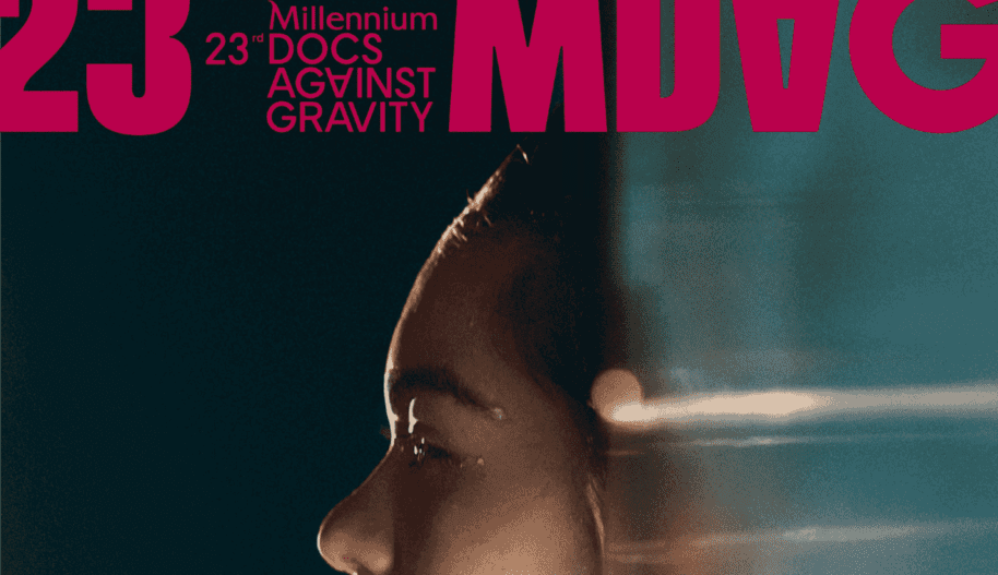 Plakat 23. edycji festiwalu Millennium Docs Against Gravity.