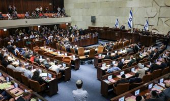 Parlament izraelski w trakcie obrad.